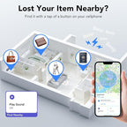 2026 New [Apple MFi Certified] Slim Wallet Tracker Card 0.09in for Apple Find My (iOS Only), GPS Tracker Card (4 Pack) for Airtag Wallet, Wireless Charging, Key Finder and Item Locator for Passport
