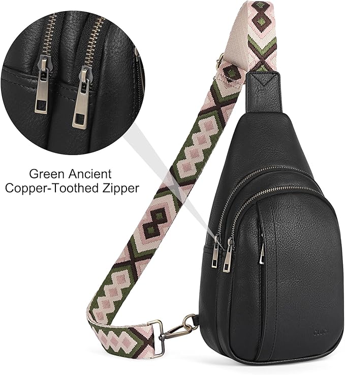 CLUCI Crossbody Bags for Women Men,Leather Sling Bag Cross Body Backpack for Woman Gifts for Women Birthday Unique