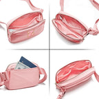 Gitus Customizable Belt Bag Fanny Pack for Girls Age 6-8 & 8-10 with Initial - Trendy Teen Girl Gift (Light Pink-Z)