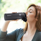 SENDESTAR Stainless Steel Water Bottle, Wide Mouth Water Bottle 40 oz with Straw Lid, Spout Lid, Double Wall Vacuum Insulated Leak Proof, Keeps Liquids Hot or Cold (Gray)