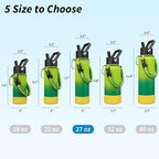 BJPKPK 27oz Insulated Water Bottles with 3 Lids, Paracord Handle & Non-slip Boot,Metal Water Bottle with Straw, BPA Free Leak Proof Thermo, Tumblers,Bamboo Grove