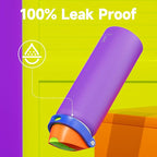 32 oz Insulated Water Bottle for Women: Meoky Stainless Steel Metal Water Bottle with 2-in-1 Straw and Spout Lid - Leak Proof, Cold for 24 Hours, Protective Silicone Base, BPA-Free for School, Violet