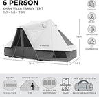 KingCamp Canvas Bell Yurt Tents, 4 Seasons Large Waterproof & Windproof Luxury Glamping Tent w/Stove Jack for Family Outdoor Camping, Hunting, Parties