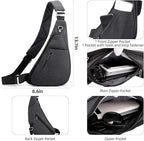 Peicees Sling Bag For Men Women Small Crossbody Backpack Shoulder Bag Man Purse Chest Bag For Hiking Travel