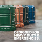 MalloMe Camping Lantern Green Blue 2 Pack Lanterns for Power Outages, Camping Lights for Tent Hanging, Camp Light Tent Lamp Emergency Battery Powered LED Lantern (Rechargeable Batteries Not Included)