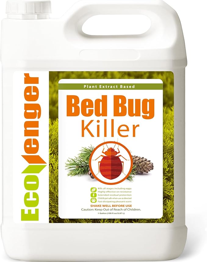 EcoVenger by EcoRaider Plant Extract Based Bed Bug Killer 1 Gallon,Insect Repellent,Child & Pet Safe, Extended Residual Protection, Plant Extract Based & Non-Toxic