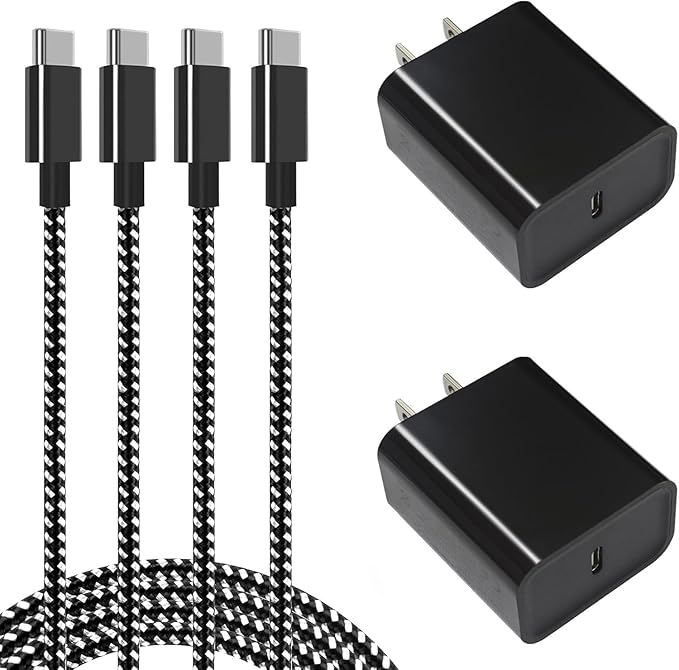 45W Samsung Super Fast Charger Block, 2Pack Type C Fast Charging Block with 3FT USB C Charger Cable(TPE Cable Not Nylon Braided) Compatible with Galaxy S24 S23 S22 S21 Ultra/S20 Ultra/Note 20 Ultra