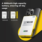 Heltec Meshtastic & LoRa Compatible Magnetic Power Bank with E-Ink Display nRF52840 and SX1262 Chips, Wireless Charging 10000mAh/5000mAh for Outdoor Emergency - MeshPocket Qi2