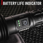 Coast XP20R 4000 Lumen USB-C Rechargeable LED Flashlight with Slide Focus and Pure Beam Focusing Optic, 5 Light Modes