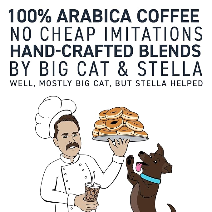 Stella Blue Cold Brew Coffee Packets, Cinnamon Sugar Donut, Medium Roast Ground Coffee, Warm Cinnamon, Sweet Sugar and Donut Pastry Notes, 100% Arabica, 6 Brew Packets, Makes 24 Bold Cups