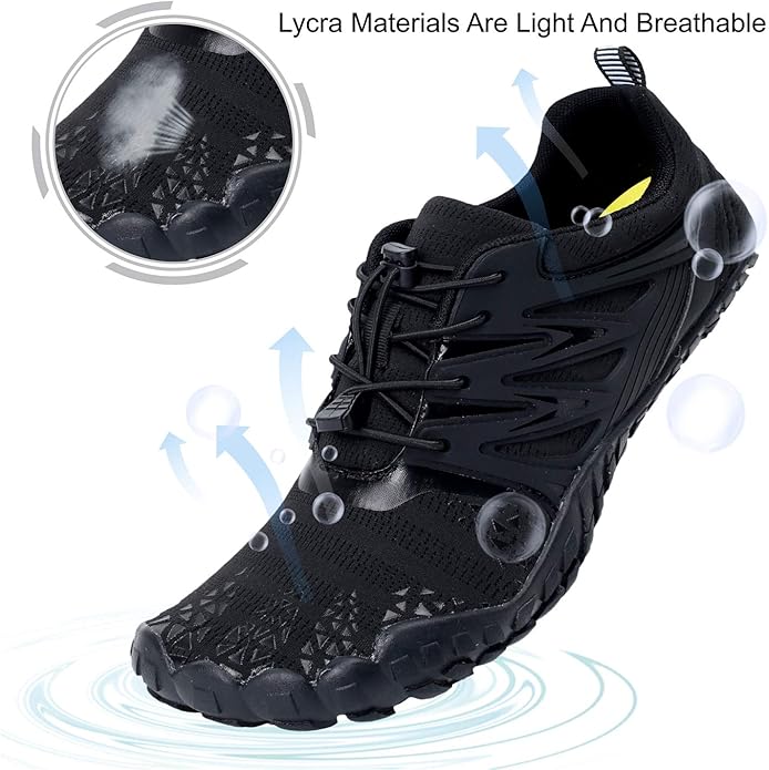 L-RUN Barefoot Water Shoes Women Mens Aqua Sock Athletic Hiking Water Sports Shoes for Swim Beach Pool Sand Diving Walking