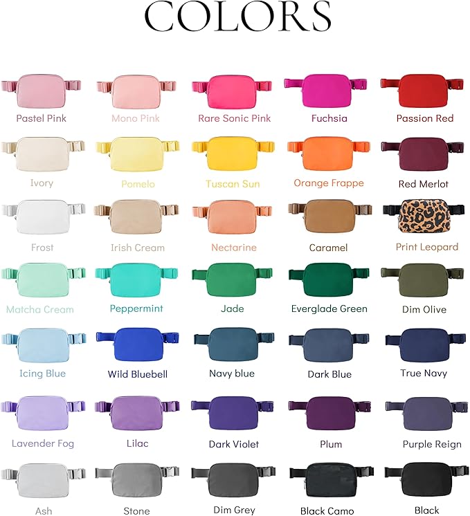 YOSHUYUKI Fanny Pack Cross Body Small Crossbody Bags for Women Men Trendy Nylon Waterproof Mini Purse Travel Running Belt Bag Lulu Dupes Bum Hip Chest Waist Pack Side Bag Must Have Fuchsia