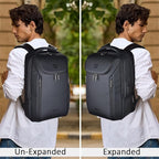 Expandable Travel Backpack, Business Laptop Backpack,Commute Backpack with USB Charging Port fit 15.6 Inch Laptop