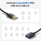 Cable Matters 5Gbps USB Extension Cable - 6ft, USB 3.0 Extension Cable, Male to Female USB3.0 Extender, Compatible with Webcam, VR Headset, Printer, Hard Drive, Black