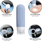 16 Pack Travel Bottles for Toiletries, Oversize 6oz Silicone Travel Containers, Leak Proof Refillable Liquid Shampoo And Conditioner Travel Essentials
