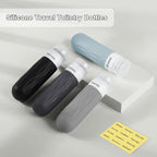 Travel Bottles for Toiletries, Travel Size Toiletries, TSA Approved 3oz Size Toiletry Containers, Leakproof & Refillable Silicone Bottles for Shampoo Conditioner (Grey)