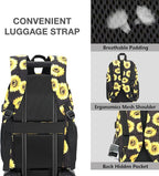 KEOFID Classic Travel backpack for Men and Women, Anti Theft Laptop Backpack with USB Charging Port for Work, Large Bag for College, Water Resistent(Sunflower)
