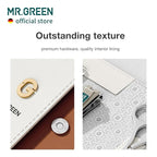 MR.GREEN Colorful Manicure Set Practical Pedicure Kits Nail Clippers Personal Care Tools Facial Hair Scissors with Fashion Case (Mr-6685 Brown)