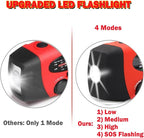 18500mWh/5000mAh Emergency Crank Weather Radio, iRonsnow NOAA/FM/AM Solar Radios, Portable Survival Radio with SOS, Earphone Jack, 1W 4 Modes LED Flashlight, Cell Phone Charger for Camping Hiking