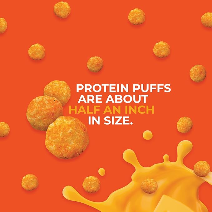Twin Peaks Protein Puffs - (Nacho Cheese), Keto Friendly, Low Carb Snack (300g, 21g Protein, 2g Net Carbs, High Protein, Healthy Crunchy Snack)