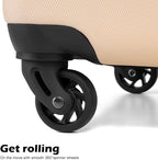 Coolife Luggage 3 Piece Set Suitcase Spinner Hardshell Lightweight TSA Lock (apple green2)