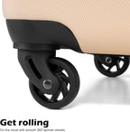 Coolife Luggage 3 Piece Set Suitcase Spinner Hardshell Lightweight TSA Lock (orange)