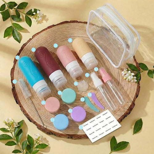 16 Pack Travel Bottles Set for Toiletries, TSA Approved Travel Containers Leak Proof Silicone Squeezable Travel Accessories 2oz 3oz for Shampoo Conditioner Lotion Body Wash (BPA Free) (Multicolored)