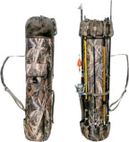 Allnice Durable Canvas Fishing Rod & Reel Organizer Bag Travel Carry Case Bag- Holds 5 Poles & Tackle