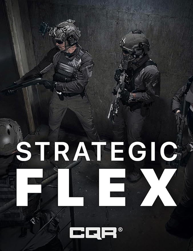 CQR Men's Flex Ripstop Tactical Pants, Water Resistant Stretch Cargo Pants, Lightweight EDC Hiking Work Pants