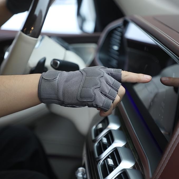 FIORETTO Fingerless Gloves for Airsoft Shooting Half Finger Hunting Hiking Cycling Driving Motorcycle Climbing Work Gloves M210603