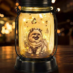kyoryuger Pomeranian Gifts for Women/Men Pomeranian Solar Lanterns Dog Mom Birthday Dog Lovers Lantern Pet Loss Pet Memorial Lights Solar Garden Decoration for Yard, Patio,Backyard,Porch Torches