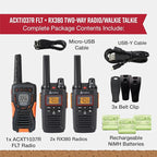 Bundle of Cobra RX380 Walkie Talkies (2-Pack) + Cobra ACXT1037R FLT Walkie Talkie (1-Pack)