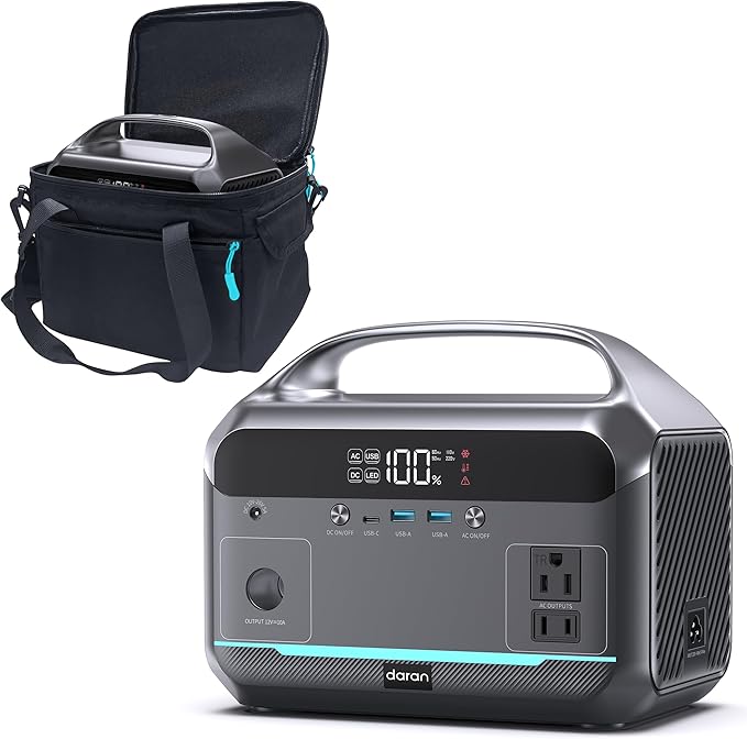 Portable Power Station, 288Wh (90,000mAh) LiFePO4 Battery, 350W (600W Peak) Power Bank with AC Outlet, 8.2LB Fast Charing Mini Solar Generator for Outdoor Camping and Emergency (Solar Optional)