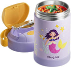 15 oz Soup Thermo for Hot Food Kids Insulated Food Jar with Spoon, Lunch Thermo Container, Width Mouth Vacuum Stainless Steel Food Thermo for School Travel, Leakproof, Easy to Open(Purple