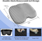 NEW-Vi Anti-Slip Kayak Seat Cushion - Waterproof Thicken Gel Boat Kayak Canoe Rowing Stadium Pad for Sit in Kayak Chair Kayak Accessories Equipment Gear for Fishing Kayak