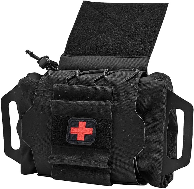 SABADO Rapid/Quick Deploy First Aid Kit Pack Tactical IFAK Pouch Two-Piece System Med Roll Carrier Hypalon Handle Outdoor Sport Hunting Bag