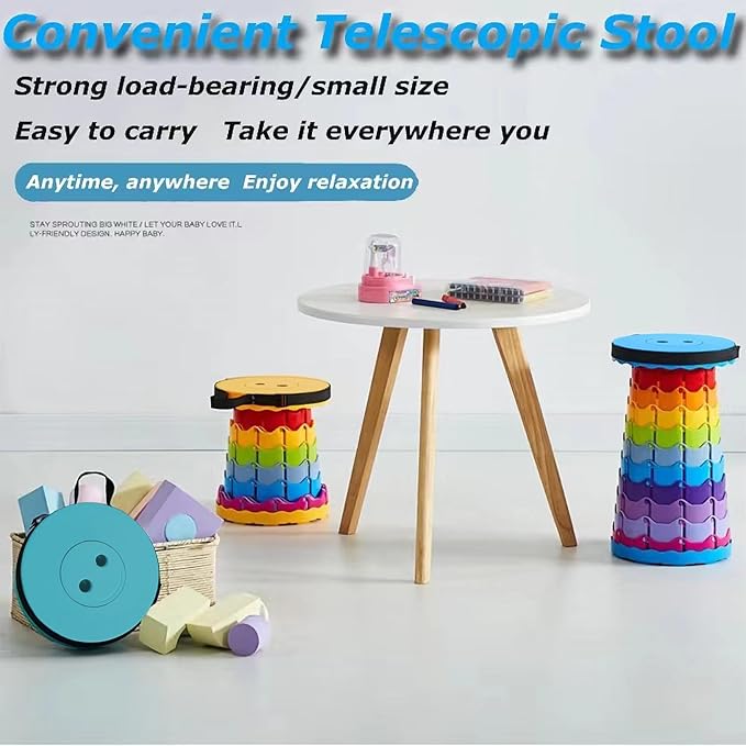 Upgraded Portable Folding Stool, Camping Retractable Seat for Adults Outdoor, Travel, Barbecue, Fishing, Waiting in Line Lightweight Chair 2023 Second Generation