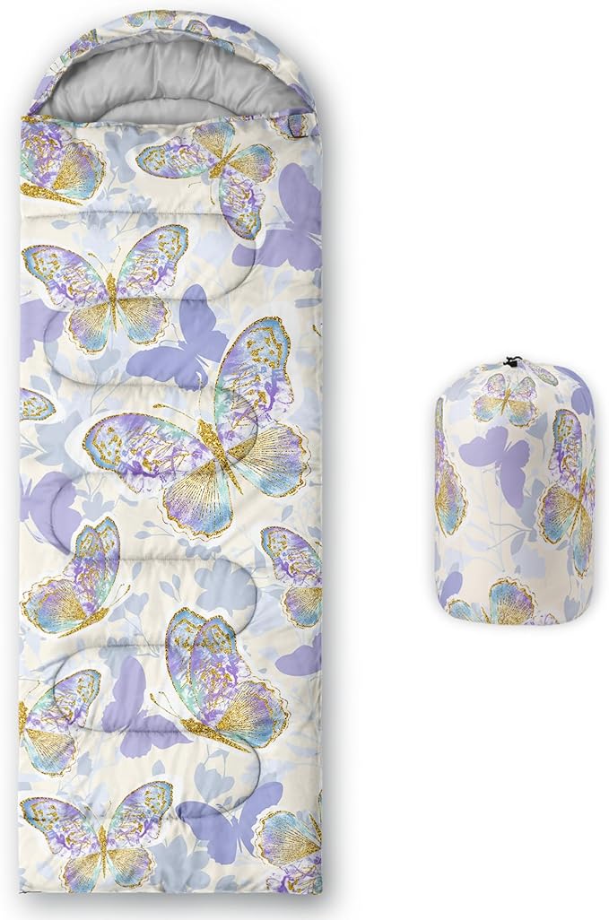 CVHOUSE Camping Sleeping Bags,3 Season Warm & Cool Weather,Lightweight,Waterproof Sleeping Bags for Adults & Kids,Traveling,and Outdoors,Camping Gear Equipment