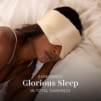 DROWSY Silk Sleep Mask. Face-Hugging, Padded Silk Cocoon for Luxury Sleep in Total Darkness. (Dusty Gold)