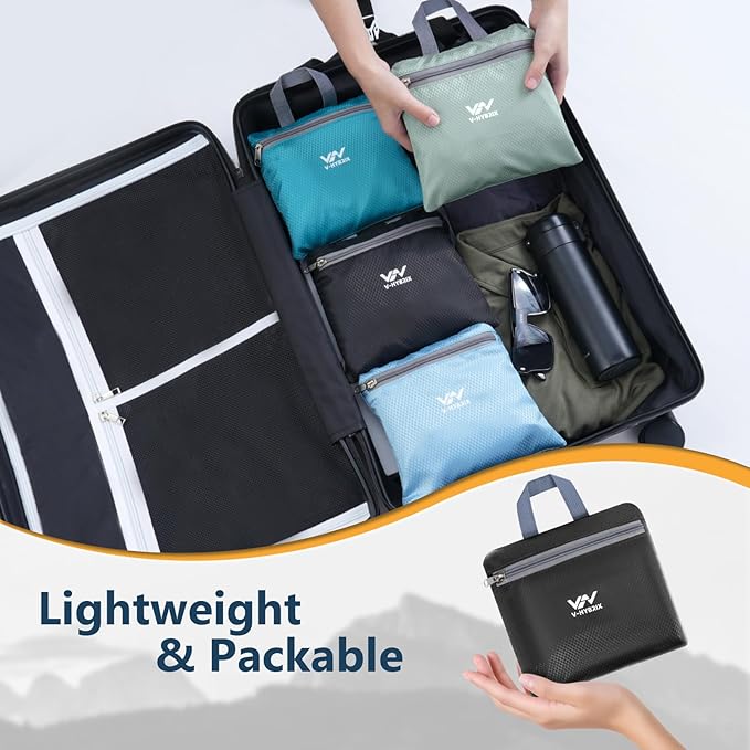 15L Hiking Backpack - Small Lightweight Packable Daypack Travel Outdoor Foldable Shoulder Bag Camping Hiking Backpack for Women Men - Black