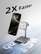 [Qi2 Certified ] LULULOOK 3 in 1 Charging Station with MagSafe, 15W QI2 Wireless Charger Stand Magnetic Charger for iPhone 17/16/15/14/13/12 Series, AirPods Pro/3/4, Apple Watch with 30W PD Adapter