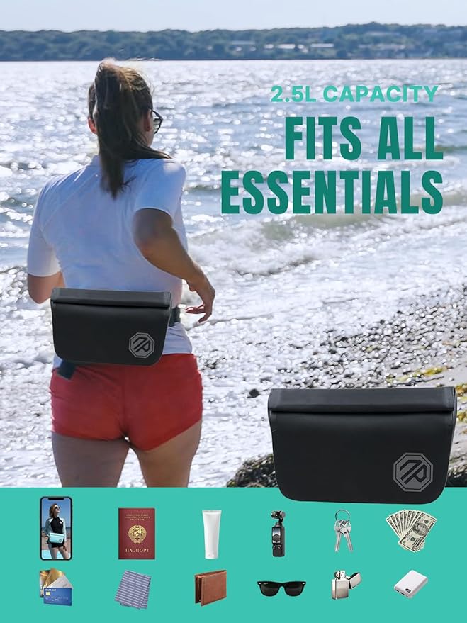 niphean IPX7 Waterproof Dry Bag with Magnetic One-Hand Closure, Durable Waterproof Bag for Kayaking, Paddle Board, Beach, Swimming, Multi-Wear Fanny Pack Style, Dry Bags for Men & Women Outdoor Use