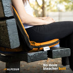 Alpcour Folding Stadium Seat – Deluxe Outdoor Camping Reclining Waterproof Cushion Chair for Bleachers – Best 6-Position Back Support Picnic Bleacher Seats w/Extra Thick Padding for Support & Comfort