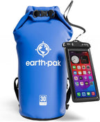 Earth Pak Waterproof Dry Bag - Roll Top Waterproof Backpack Sack Keeps Gear Dry for Kayak with Waterproof Phone Case