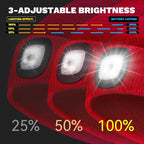 LED Beanie Hat with Light, USB Rechargeable LED Headlamp, Gifts for Men, Him, Husband, Boyfriend,Gifts for Dad, Husband, Father, Red
