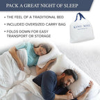 King Koil Premium California King Size Air Mattress with Built-in Pillow & Patented High-Speed Built in Pump, 20" King Size Premium Double High Airbed for Home, Camping & Guests, 1-Year Warranty