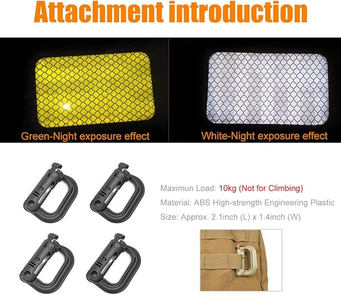 Military Tactical Backpack 45L Large Tactical Backpack for Men, Hiking Rucksack With Bottle Holder