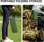 10 Inch Portable Folding Stool for Camping, Gardening, BBQ, and Outdoor Activities (Green)