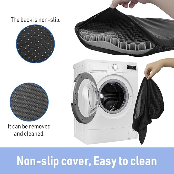 NEW-Vi Anti-Slip Kayak Seat Cushion - Waterproof Thicken Gel Boat Kayak Canoe Rowing Stadium Pad for Sit in Kayak Chair Kayak Accessories Equipment Gear for Fishing Kayak