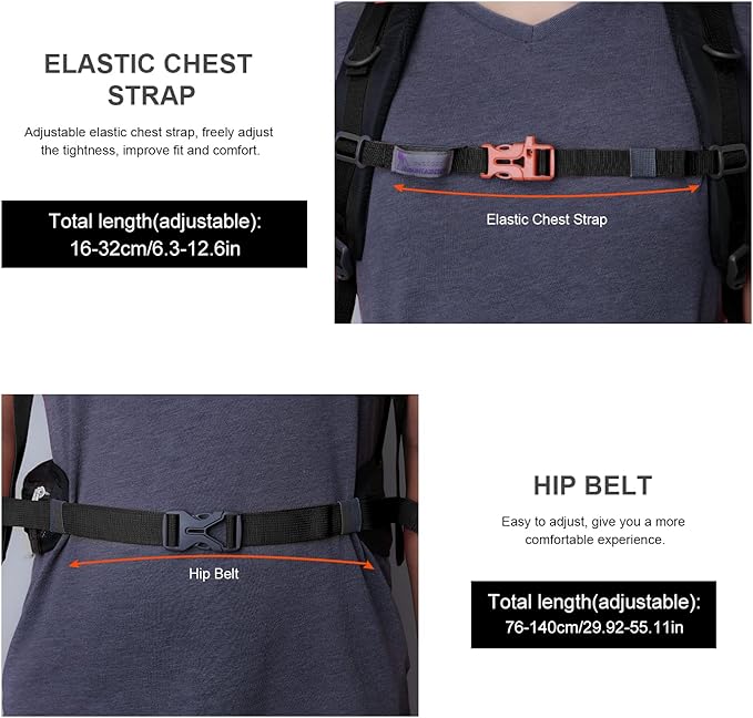 MOUNTAINTOP Hiking Backpack,Lightweight Travel Backpack for Men Women Outdoor Backpacking, Camping